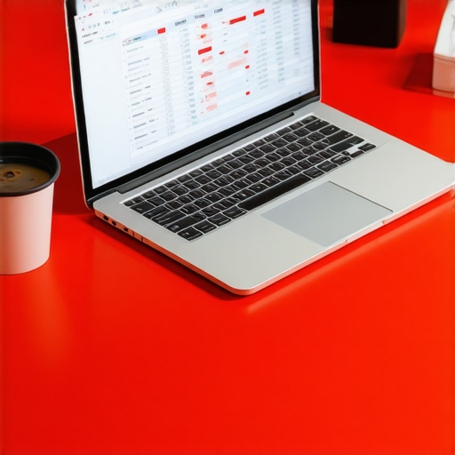 Financial Clarity Through Organized Bookkeeping Clean financial ledger and spreadsheet on a laptop.