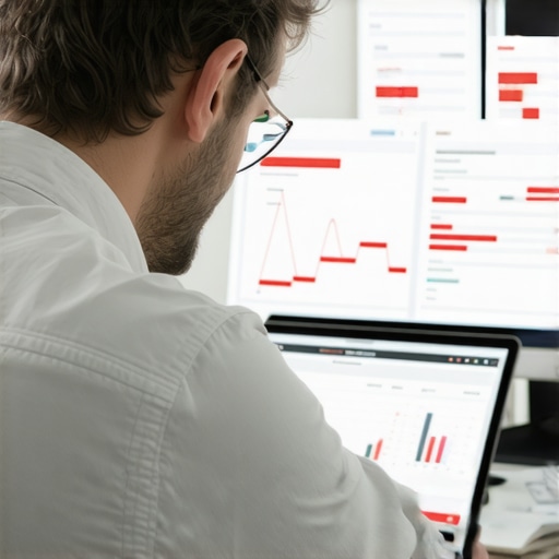 Identifying Bookkeeping Discrepancies A business owner investigating errors in their digital accounting software dashboard.