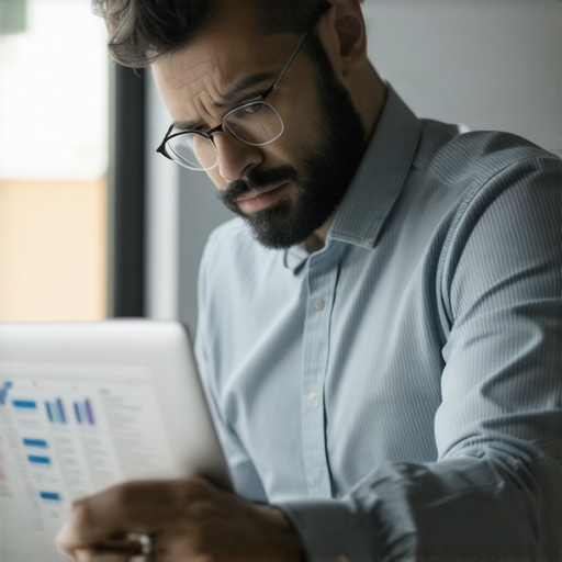 Identifying Financial Red Flags in Bookkeeping A business owner identifying errors in their financial dashboard.