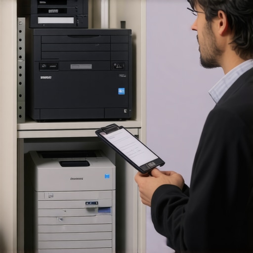 A business owner performing a physical inventory to find obsolete equipment.