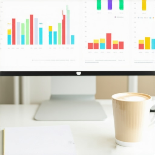 Maintaining Financial Clarity Tools Financial dashboard on dual monitors in a modern office.