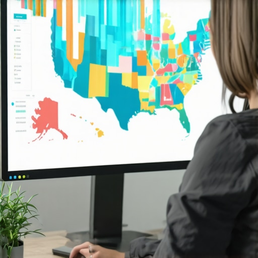 Managing Multi-State Payroll Nexus and Tax Risks A digital map showing payroll nexus across different states for remote business compliance.