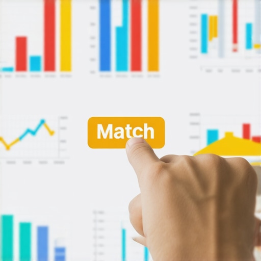Matching Bank Transactions Correctly Close up of person matching transactions in accounting software to avoid duplicates