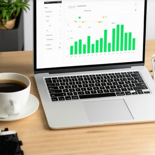Modern Accounting Technology Stack for Small Business A professional desk setup featuring cloud accounting software on a laptop