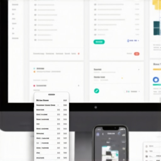 Business owner using automated tools to maintain financial records and scan receipts.