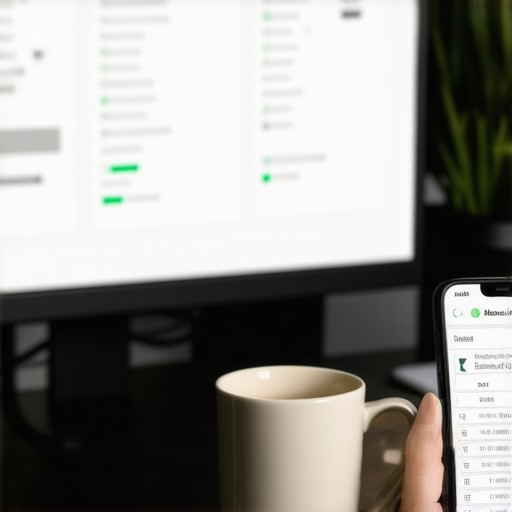 Modern Automated Bookkeeping Setup A small business owner using receipt scanning apps and cloud accounting software to maintain accurate records.