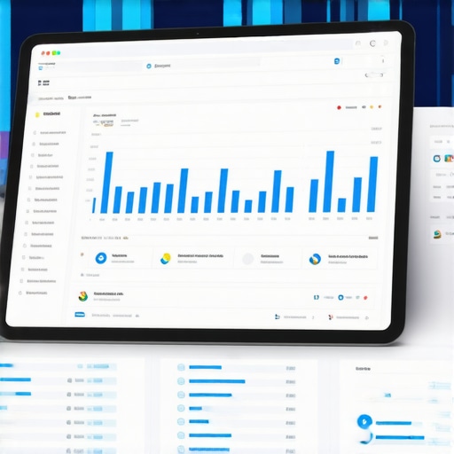 A tablet displaying real-time financial metrics and accounting data for a growing business.