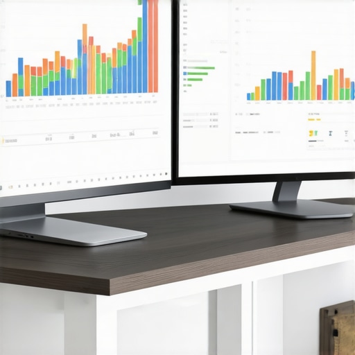 Modern Digital Bookkeeping Dashboard A clean workspace illustrating automated financial management and real-time bookkeeping charts.