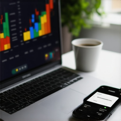 Modern Digital Bookkeeping Setup A small business owner's digital workspace for managing accounting and payroll.