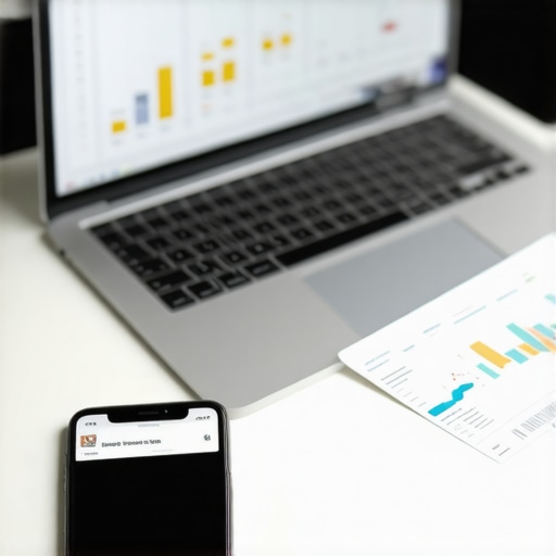 Modern Digital Bookkeeping Workflow A business owner using OCR technology to scan receipts into their accounting software.