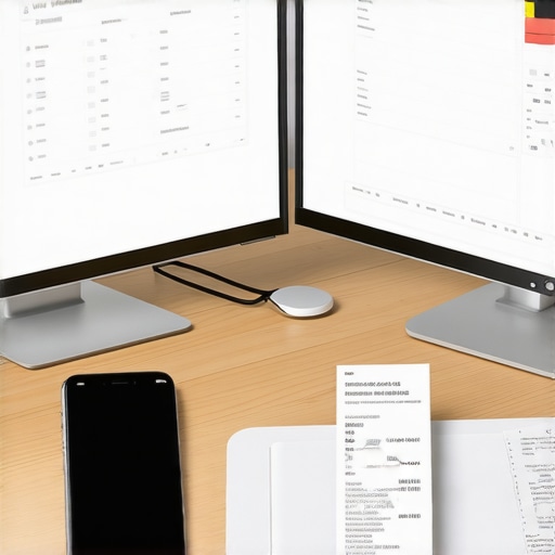 Modern Digital Bookkeeping Workflow A small business owner using a receipt scanning app to automate their accounting workflow.