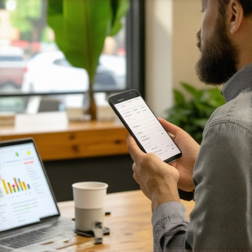 Business owner scanning a restaurant receipt with a mobile app for tax documentation.