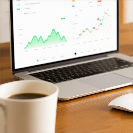 Modern Financial Analytics Dashboard for Scaling Businesses Professional business owner viewing a financial dashboard showing positive cash flow trends and bookkeeping analytics.