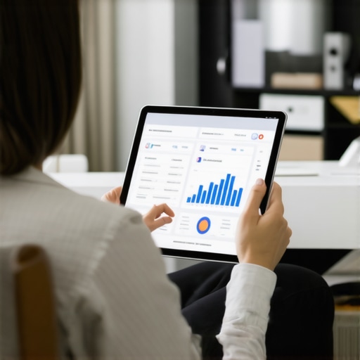 Modern Financial Management Tools Professional entrepreneur managing business finances via tablet
