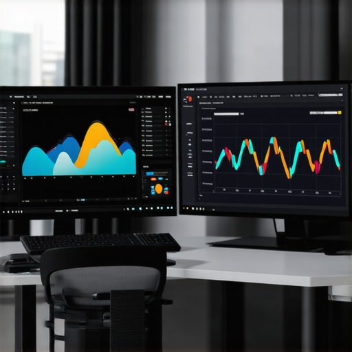 Professional digital bookkeeping dashboard with financial growth charts.