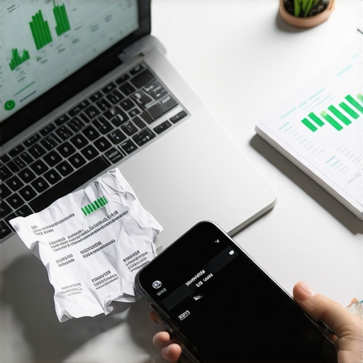 Modernizing Receipt Management for Small Businesses Person using a mobile app to scan a business receipt for automated bookkeeping.