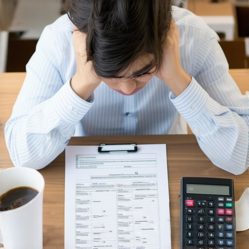 Navigating Complex Small Business Tax Deductions Business owner analyzing S-Corp tax forms and charitable records