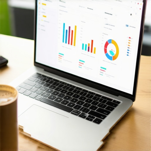 Optimizing Business Payroll Software A business owner using modern payroll and bookkeeping software on a laptop
