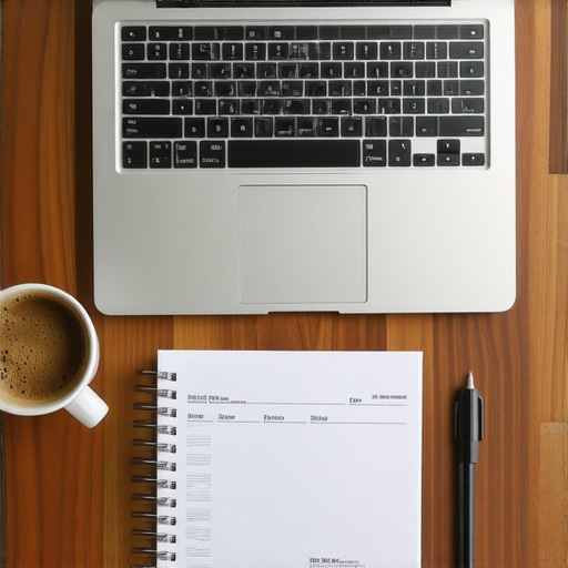 A professional desk setup showing tools for separating business and personal finances.