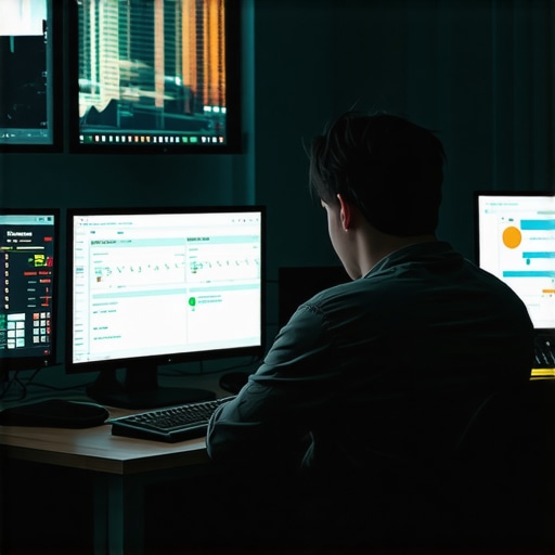 A business owner reviewing complex crypto transaction history on multiple screens.