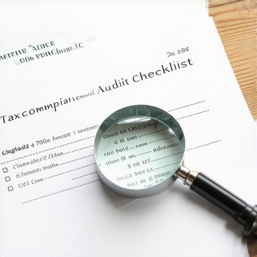A detailed payroll tax compliance checklist with a magnifying glass highlighting data integrity errors.