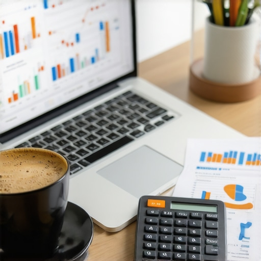 Financial charts and calculator on a desk representing strategic CPA services