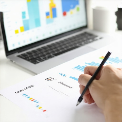 Strategic Tax and Business Growth Planning Workspace with financial charts representing business tax strategies