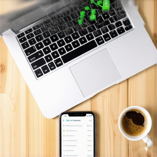 Streamlined Digital Bookkeeping Setup Digital bookkeeping tools and financial dashboard on a clean workspace