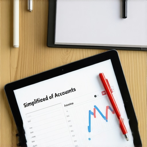 Streamlined Financial Chart of Accounts An organized ledger showing a clean hierarchy of business categories.