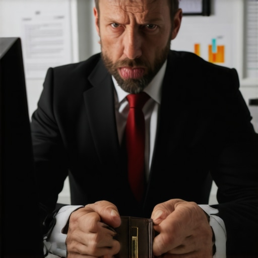 The Disconnect Between Profit and Cash Flow Business owner comparing high digital profits with no physical cash on hand.