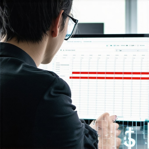 Business owner analyzing payroll automation errors on a digital screen