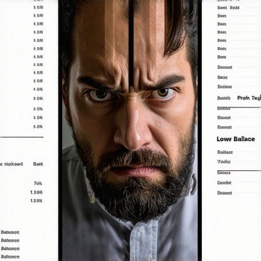 The disconnect between profit and cash flow Business owner analyzing a profit and loss statement versus bank balance