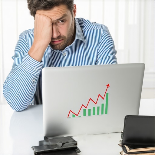 The discrepancy between business profits and actual cash on hand Small business owner comparing paper profits to an empty wallet to illustrate cash flow gaps