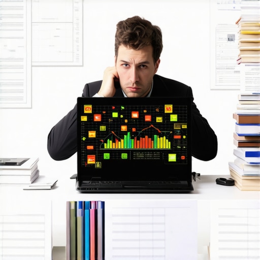 The hidden complexity of automated accounting software Business owner reviewing messy financial data on a laptop dashboard
