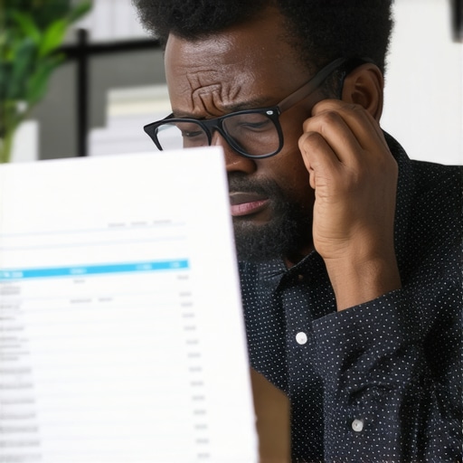 Business owner reviewing financial statements to find discrepancies between bank balance and P&L
