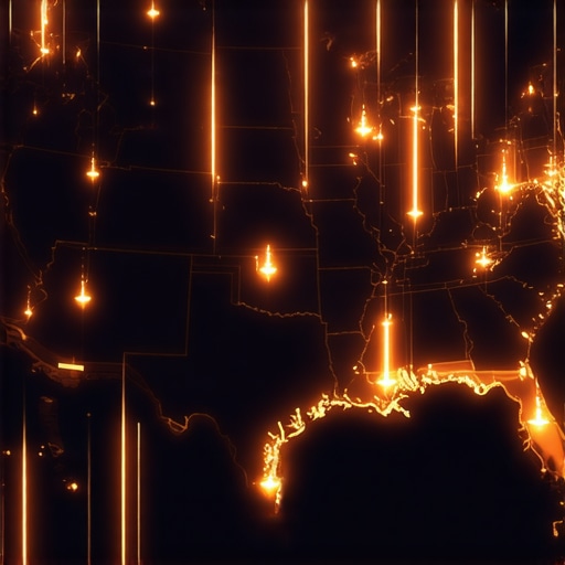 Digital map showing state tax nexus thresholds and boundaries for SaaS companies.